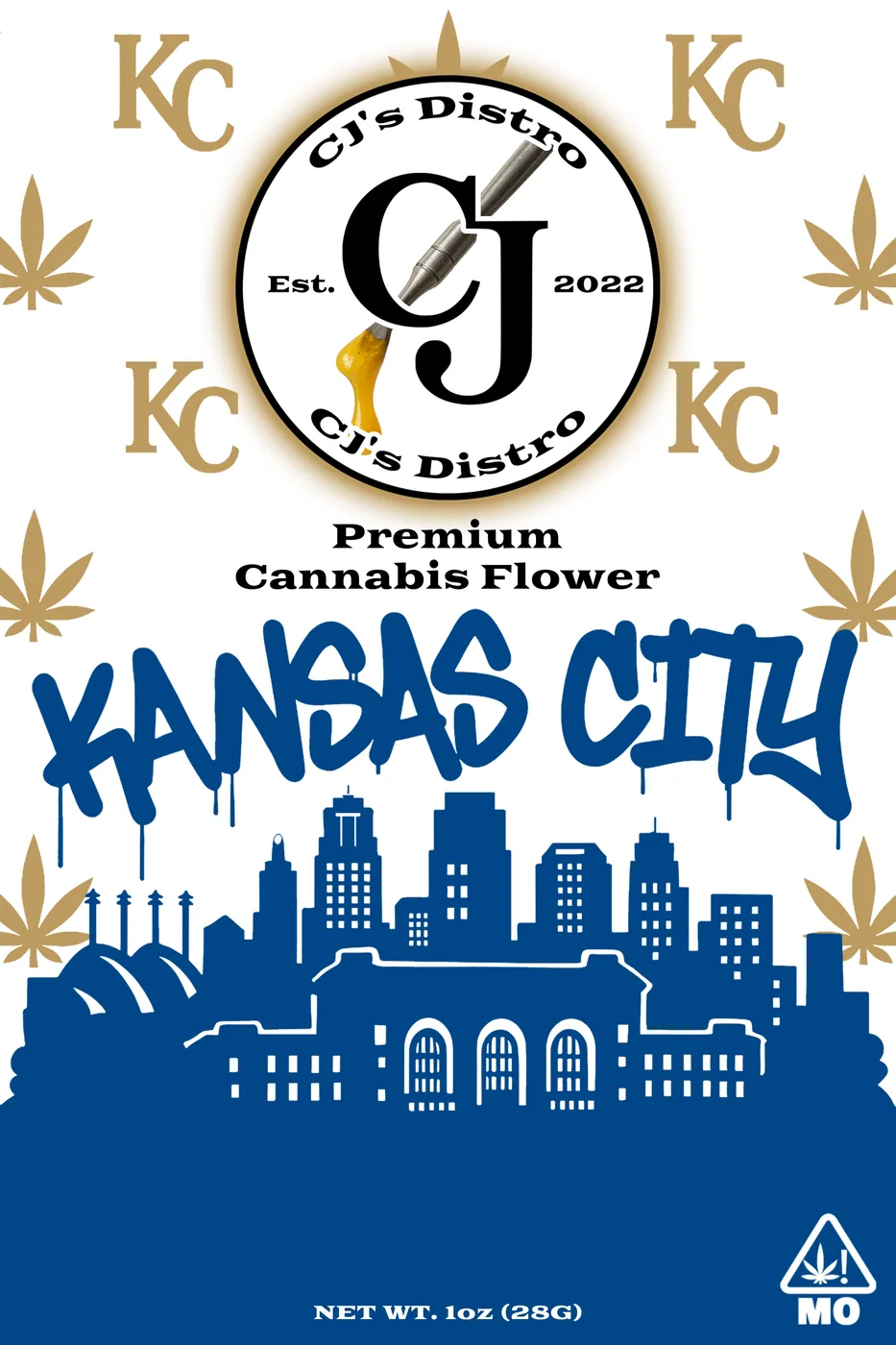 CJ's Distro — 1oz bag — royal theme